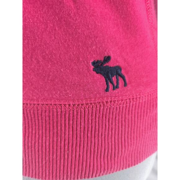 Abercrombie & Fitch Top Jrs. M Pink Scoop Neck 3/4 Sleeve Moose Logo VTG - Picture 3 of 7